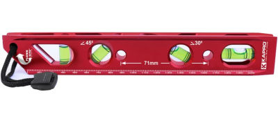 Kapro - 925M TopClass Electrician Level - Magnetic Billet Level - Features Horizontal, 45° and 30° Vials + Plumb Site - 10 Inch