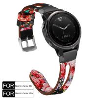 ◇▪卐 YOOSIDE dla Garmin Fenix 6S kobiety nadgarstek 20mm QuickFit kwiat skórzany pasek do zegarka pasek dla Garmin Fenix 5S/Fenix 5S Plus