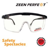 แว่นเซฟตี้ แว่นนิรภัย แว่นกันสะเก็ต แว่นตา Safety แว่นกันลม แว่นกันฝุ่น Safety glasses ZEEN PERFECT รุ่น 9844A กรอบดำ-เลนส์ใส ขาปรับระดับ สั้นยาวได้ กรอบ nylon ยืดหยุ่น แข็งแรง ผ่าน ANSI Z87.1 AMERICAN STANDARD CE EN166F ขายส่ง