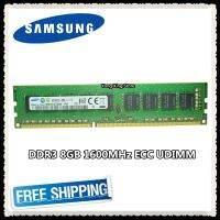 เหมาะสำหรับ Samsung DDR3หน่วยความจำเซิร์ฟเวอร์8GB 16GB 1600Mhz Pure ECC UDIMM 2RX8 8G PC3L-12800E 1.35V เวิร์กสเตชัน12800 Unbuffered