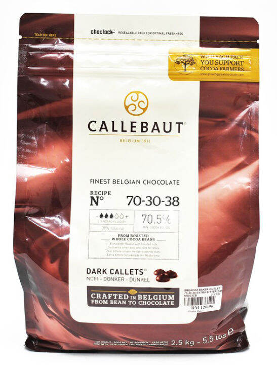 Callebaut 703038 Extra Bitter Dark Couverture 70.5 Dark Callets