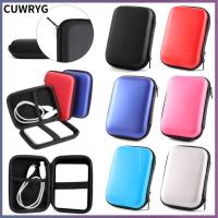 CUWRYG แบบพกพาได้ กระเป๋าใส่กระเป๋า เคสการ์ดหน่วยความจำ 2.5 "External HDD SSD BOX เคสฮาร์ดดิสก์ไดรฟ์ กล่องเก็บของสำหรับเก็บ กระเป๋าใส่หูฟัง