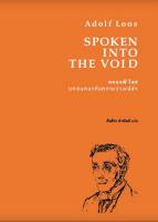 Spoken into the Void บทสนทนากับความว่างเปล่า