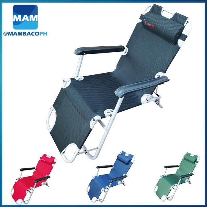 Heavy Duty 2 in 1 Foldable Reclining chair bed Headrest 178cm Lazada PH