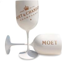 【หลากหลาย】แก้วแชมเปญสีขาวสำหรับ Moet พลาสติกแชมเปญ Coupes ค็อกเทลแก้วไวน์ถ้วย Goblet แก้วไวน์แชมเปญขลุ่ยสำหรับงานปาร์ตี้