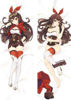 (ปลอกหมอนเท่านั้น) ปลอกหมอนลาย2WAY อนิเมะเรื่อง Genshin Impact Amber Character Dakimakura Anime Body Hugging Long Girl ปลอกหมอน