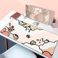 Kawaii Mousepad เกมคอมพิวเตอร์อุปกรณ์เสริมที่สวยงามป้องกันการลื่นไถลตาราง Pad แผ่นรองเมาส์เครื่องเกม Mausepad Keyboard Cabinet Xxl Pad