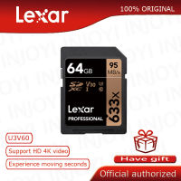 Lexar Genuine 633x 16G 64GB SD Card 32GB 128GB flash card SDHCSDXC U3 Class 10 256GB Memory sd Card For DSLR HD video Camera