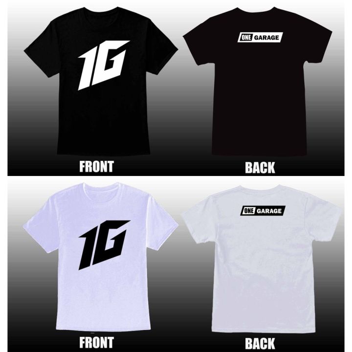 1G ONE GARAGE SHIRT BLACK AND WHITE | Lazada PH