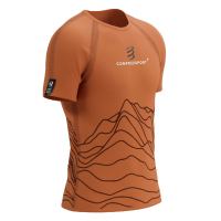 Compressport เสื้อเทรนนิ่ง ผู้ชาย แขนสั้น  ใส่วิ่ง เล่นกีฬา Training SS Tshirt M - Trail Capsule 2023 BLACK / RUST