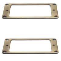 2Pcs Humbucker Pickup Frame, Mounting Ring Cover Frame for Electric Guitar, Brass Metal