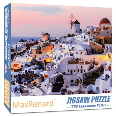 Jigsaw Puzzle 1000 Pieces for Adult Family Game Landscape Santorini Home Wall Decoration Gift