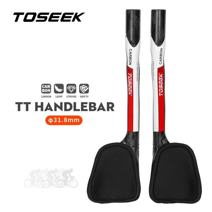 TOSEEK Carbon Fiber Road Bike Rest Relax TT Handlebar MTB Road Bicycle