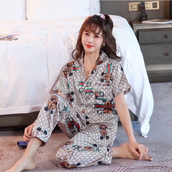 terno-ชุดนอนผู้หญิงสำหรับใส่นอน-pambahay-ชุดนอนผู้หญิงชุดนอนผ้าไหมเกาหลีชุดนอนชุดนอนแสนสบายชุดนอนชุดใส่อยู่บ้านชุดนอน-terno