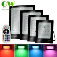 LED Floodlight 30W 50W 100W 200W RGB ไฟสปอร์ตไลท์ 220V IP66 กันน้ำได้ ปรับสีได้ พร้อมรีโมท ทนแดดทนฝน แสงสีสันสด