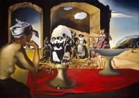 ศิลปะการพิมพ์ภาพตลาดทาส Salvador Dali โปสเตอร์ผ้าไหม0726ของตกแต่งผนังบ้าน