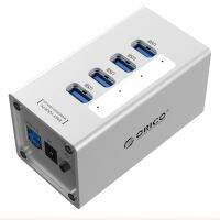 ORICO A3H4อลูมิเนียมความเร็วสูง4พอร์ต USB แหล่งจ่ายไฟ3.0 12V/2.5A สำหรับแล็ปท็อป (สีเงิน) (จัดส่งเร็ว)