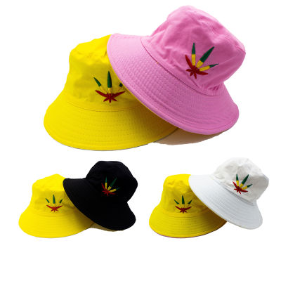 2ด้านลายกัญชาสามสี-รวม หมวกบักเก็ต ใส่ได้สองด้าน สายเขียว ลายกัญชา หมวกปี​กรอบ​ แฟชั่น​เกาหลี หมวกน่ารัก หมวกสวย,หมวก พร้อมส่ง