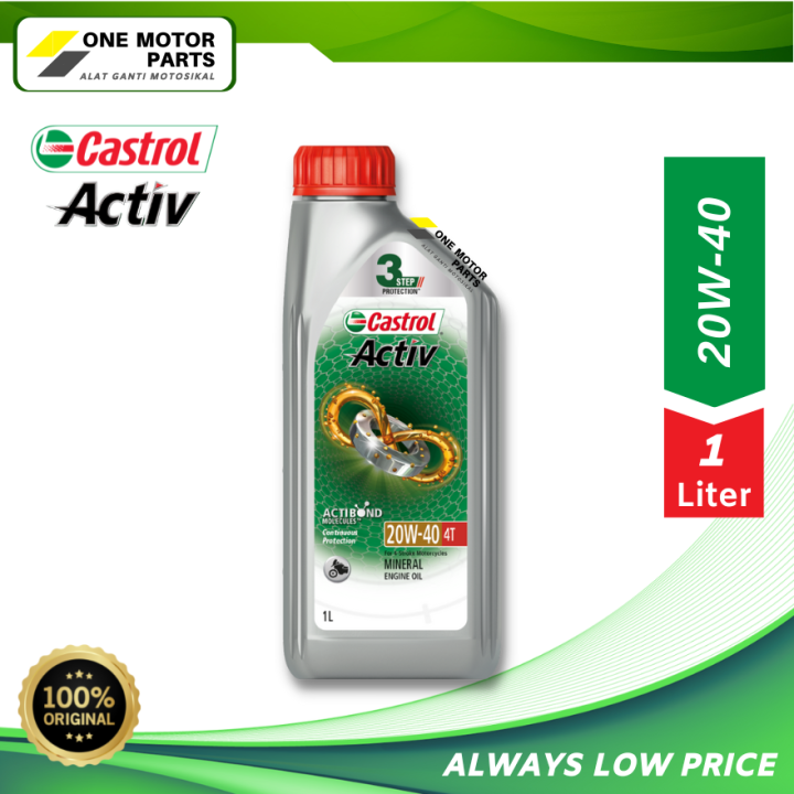 Castrol Activ 20W40 4T Motorcycle Engine Oil / Minyak Enjin 4T Castrol