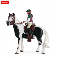 OozDec โมเดล Kuda 11*11ซม. Hitam Putih Emational Horseman Kuda Haiwan Playset Figurine น่ารัก Pendidikan Kanak-Kanak