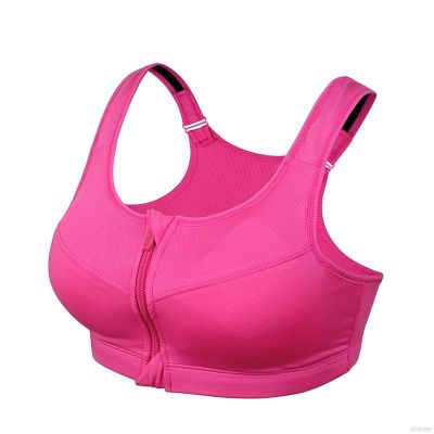 Womens Padded Seamless Front Zip Yoga Gym Fitness Running Sport