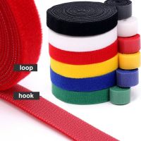 【YD】 5M/Roll Fastening Tape Cable Ties Reusable and loop Straps Side Roll Wires Cords Manage Wire Organizer