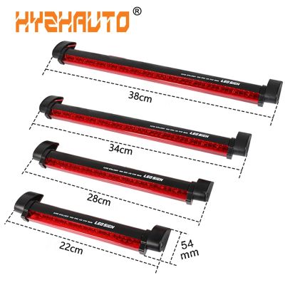 HYZHAUTO 1Pcs 12V Red Car LED Third Brake Lights Bar Rear Parking Signal Lamp Truck High Mount Stop Warning Light Universal