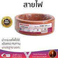 สายไฟ สายไฟฟ้า คุณภาพสูง  สายไฟ THW 1x4 SQ.MM 30M น้ำตาล RACER | RACER | THW 1X4 SQ.MM30M BROW นำกระแสไฟได้ดี ทนทาน รองรับมาตรฐาน มอก. Electrical Wires