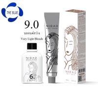 Nigao Hair Color (100 ml.) นิกาโอะ แฮร์คัลเลอร์ 9.0 สีบลอนด์สว่าง (Very Light Blonde) + ดีเวลล็อปเปอร์ (6%, 9% หรือ 12%) (150 ml.)