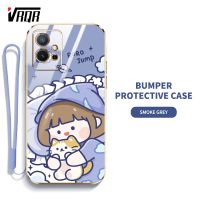 VRQR เคสสำหรับ Vivo Y75 5G Y33S 5G T1 5G IQOO Z6 5G Ins คุณภาพสูงลายการ์ตูนแบบเรียบง่ายเคสโทรศัพท์น่ารักป้องกันซิลิโคน