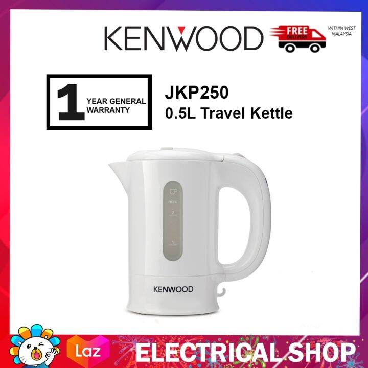 Kenwood Kettle JKP250 Electric Kettle 500ml (White) (Travel Kettle) Lazada