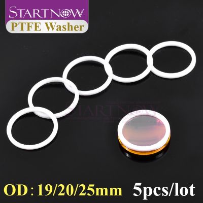 5pcs/lot PTFE Washer 19 19.05 20 25 25.4 Gasket Anti-slip For Protect Laser Focus Lens Mirrors CO2 Laser Cutting Machine