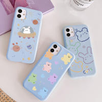 น่ารักหมีกระต่ายเคสโทรศัพท์สำหรับSamsung Galaxy A30s A50 A20 A50s A20s A71 A51 A21s A10 A6 A7 A9 J5 J7 J6 J8 S20 FE S10 S9 S8 Plusหมายเหตุ8 9 20 10 Lite 10 Proสีม่วงอ่อนนุ่มซิลิโคนแฟชั่นเคสโทรศัพท์S