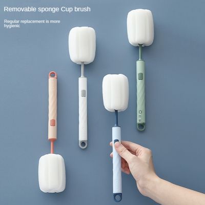 ☢☒ New Product Cleaning and Decontamination Sponge Cup Brush Household Can Hang Cup Milk Bottle Sponge Brush High Quality