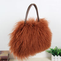 Real wool bag Australian beach wool fur shoulder bag wool ladies handbag large capacity fashion luxury handbags handbags B8