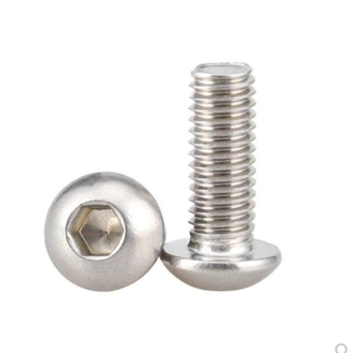 2-100pcs-button-head-screw-m1-6-m2-m2-5-m3-m4-m5-m6-m8-m10-m12-iso7380-304-stainless-steel-a2-mushroom-hexagon-hex-socket-screw-nails-screws-fasteners