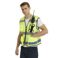 Safety Vest High Visibility Multi-Pocket Outdoor Traffic Safety Cycling Wear Uniform Breathable Reflective Vest