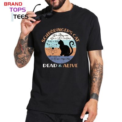 Funny Schrödinger´S Cat Is Alive Dead T-Shirt Big Bang Theory SchroedingerS Cat T Shirt Men Hip Hop Tv Strange Things Tops Tees