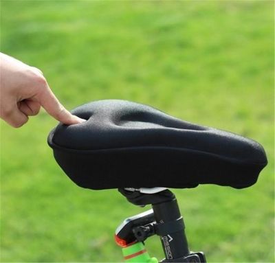 【LZ】♗❖✥  Tampon de gel de silicone csaddle ciclisme v lo 3d couvre matelas ciclismo 3d almofada mtb bicicleta assento capa almofada