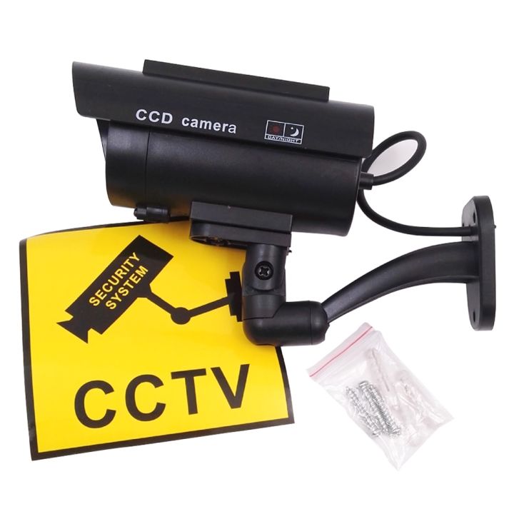 flashing-dummy-cctv-red-led-light-simulation-surveillance-camera-fake-imitation-indoor-outdoor-waterproof-home-solar-powered