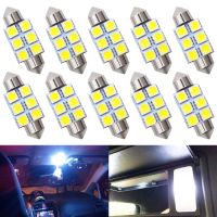 【CC】♈✚  10X T10 5050 6Led 12v Led 31mm 36mm 39mm 41mm C5w C10w Interior Festoon Luggage Lamp Reading Bulb Door Read