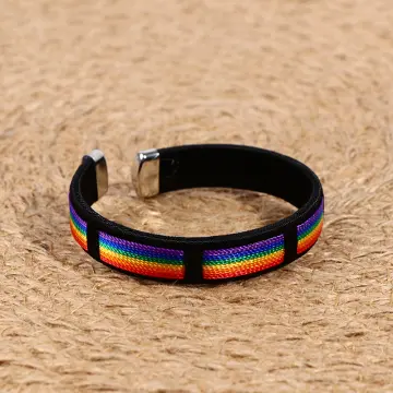 1pc Minimalist Braided Rainbow Bracelets LGBT Pride Armband Bracelet Unisex  Fash