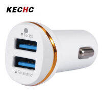 Kechc Mall ที่ชาร์จรถยนต์ Usb คู่3.1a,ที่ชาร์จในรถยนต์ Dc 12-24V แบบพกพา Led ใช้ได้กับรถทุกรุ่นที่ชาร์จรถยนต์ Usb สำหรับโทรศัพท์มือถือ