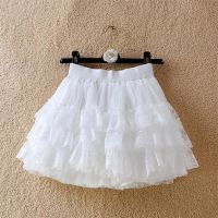 【CW】 Waist Skirt Dancing Big Tutu Skirts Multi-Layer Mesh Short Ladies