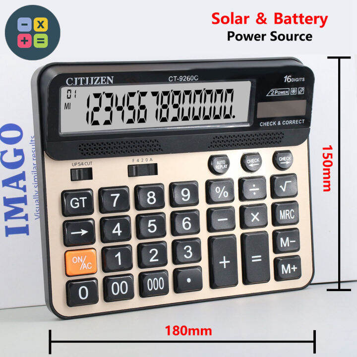 Casio Calculator For Business Calculator CT9260C 16 Digits Big Display