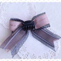 ผู้หญิงหวานลูกไม้โบว์ Hairpins ที่กำหนดเองเจ้าหญิงคลาสสิกน่ารัก Bowknot สีชมพู Hairpin โบว์ Barrettes คลิปเครื่องประดับผมTH