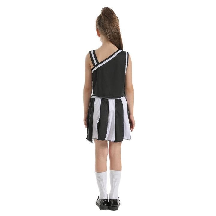 ชุดเชียร์ลีดเดอร์หญิง-ชุดคอสเพลย์สำหรับเด็ก-เสื้อและกระโปรง