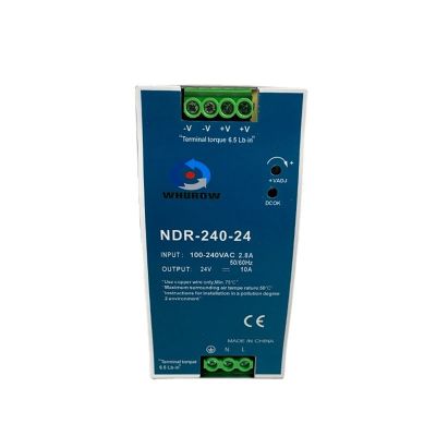 NDR-240-24 DIN Rail Mounted 24V 10A for Industrial Control Drive Electric Cabinet Switch Power Supply