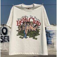 ღღSpotღღ High Street rich boys club rich boys club limited vintage retro direct print short-sleeved T-shirt