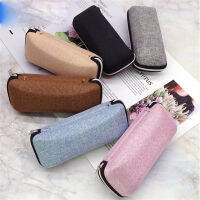 Closure Lanyard Linen Portable Glasses Protective Shell EVA Vintage Sunglasses Box Eyewear Case